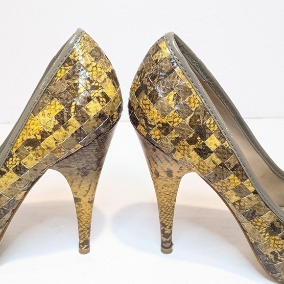 RACHEL Rachel Roy women’s patchwork peep toe heels sz 7 - Picture 10 of 10